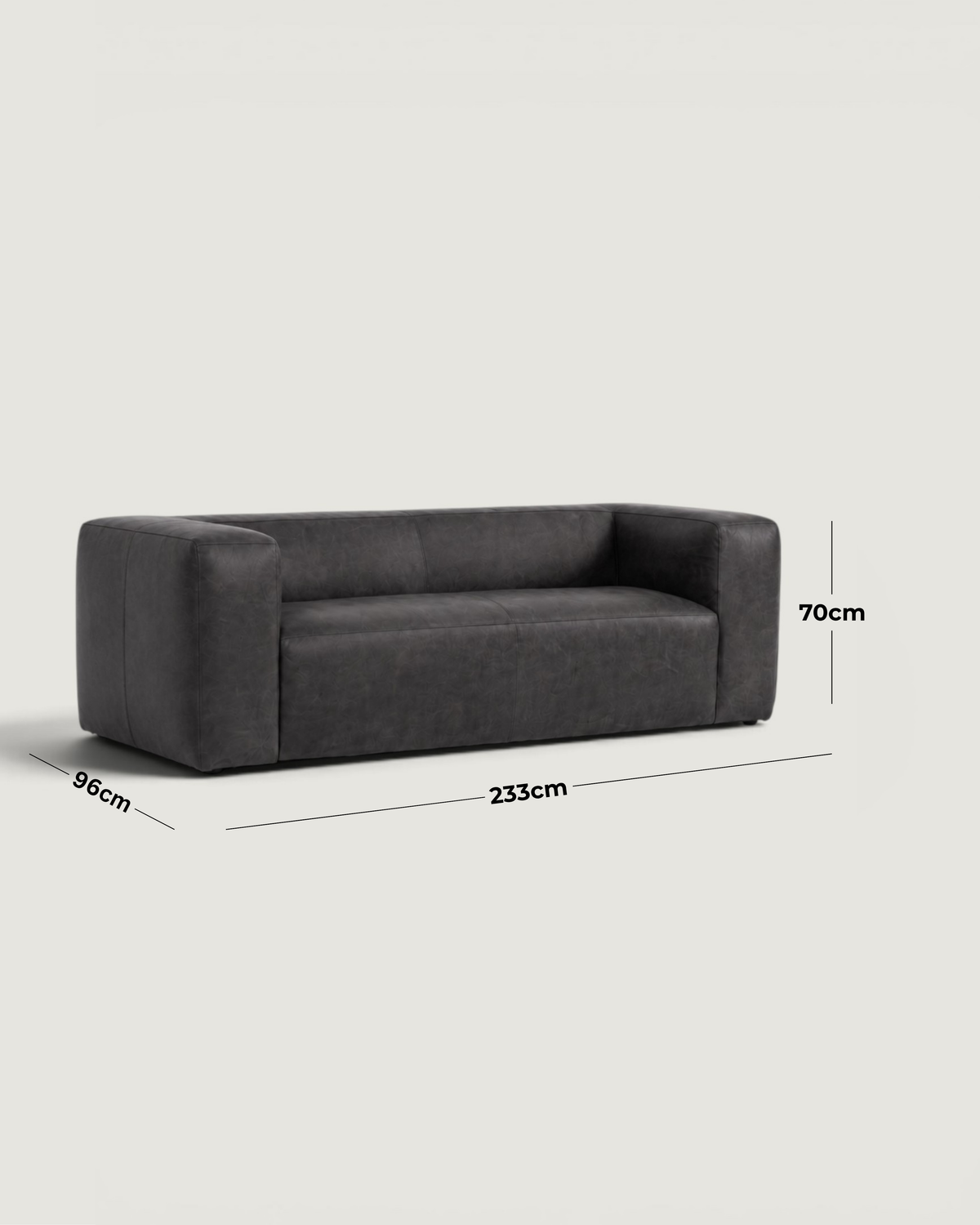 Hudson 3 Seater — dimensions