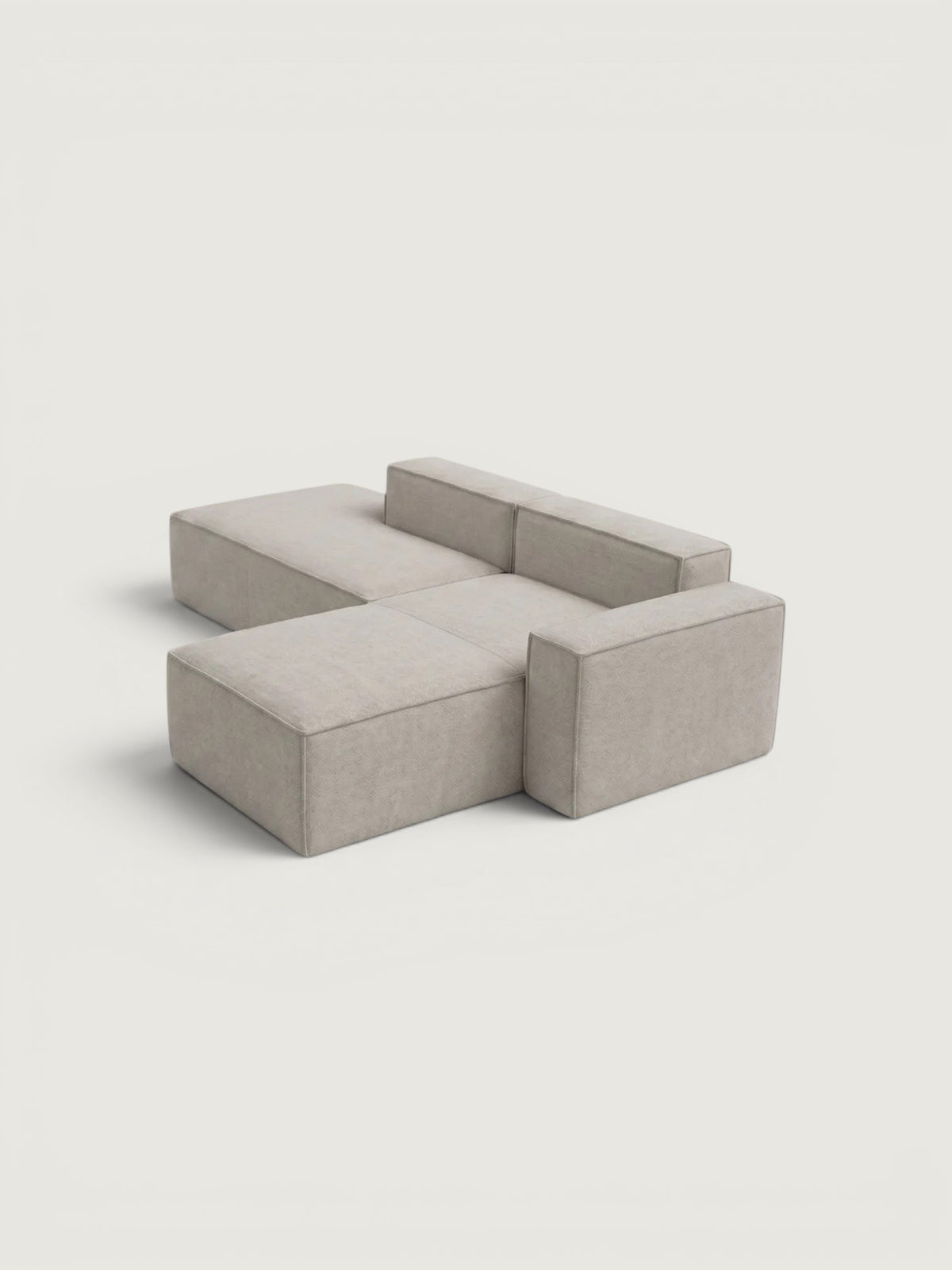 Cayman 2 Piece Modular - Fabric — angled view