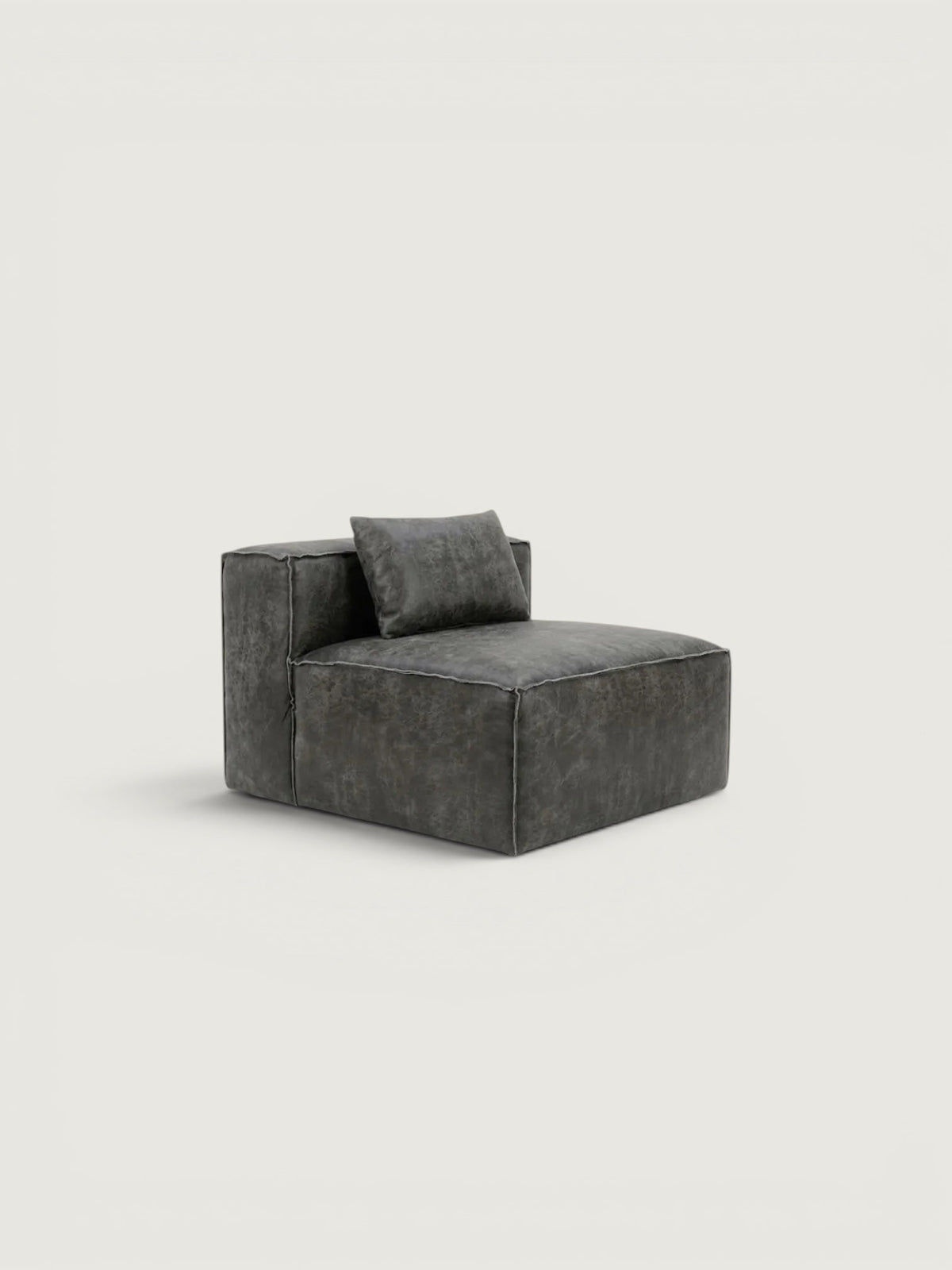 Harvest 4 Piece Modular - Leather — single seat module