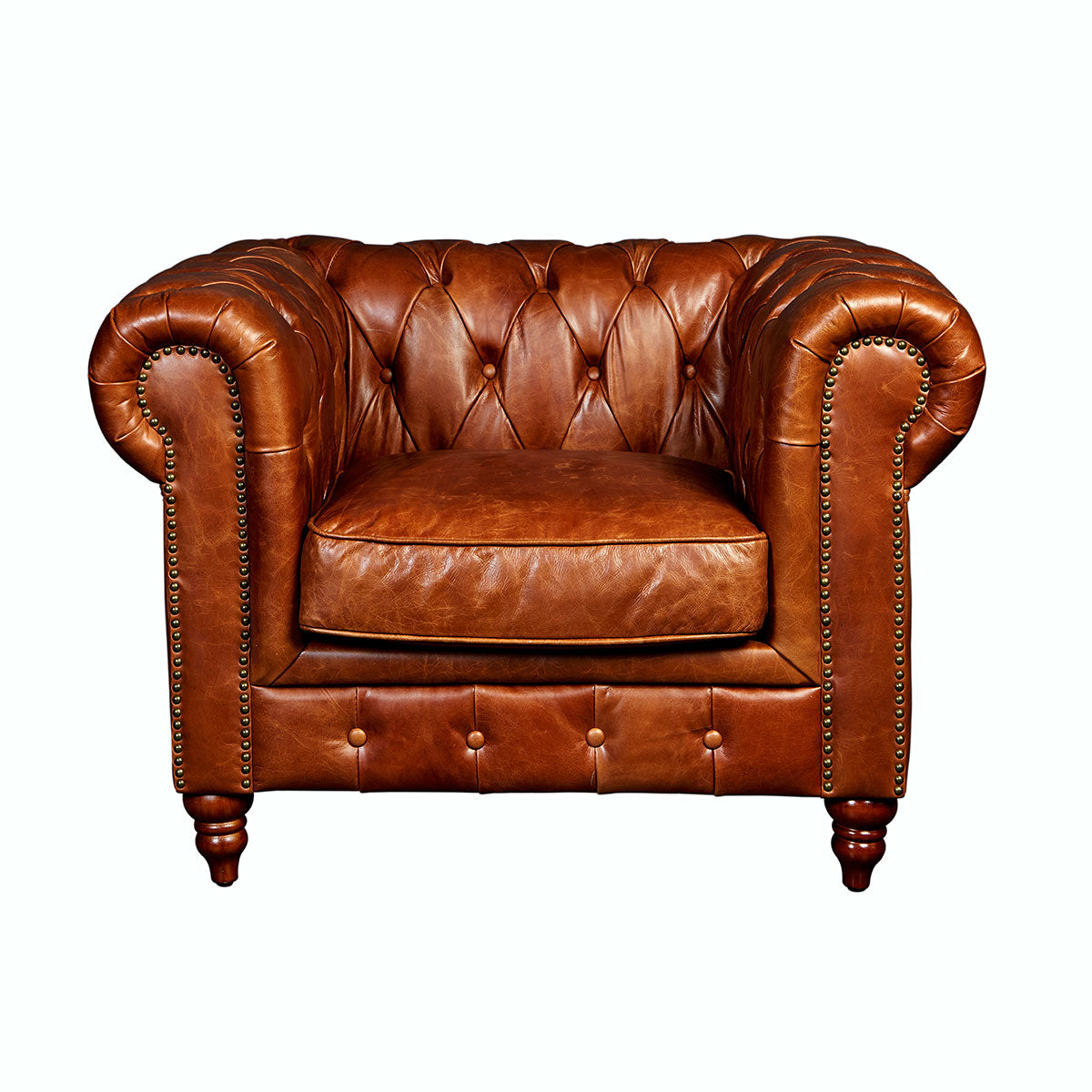 Full grain leather deals chair