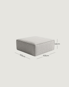 Harvest Ottoman - Fabric — dimensions