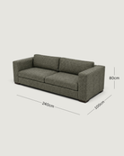 Zuri 4 Seater - Fabric — dimensions