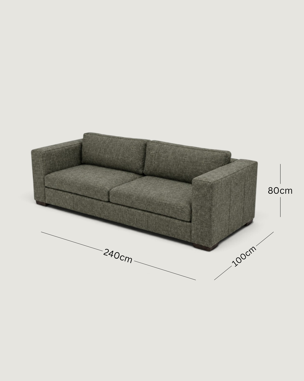 Zuri 4 Seater - Fabric — dimensions