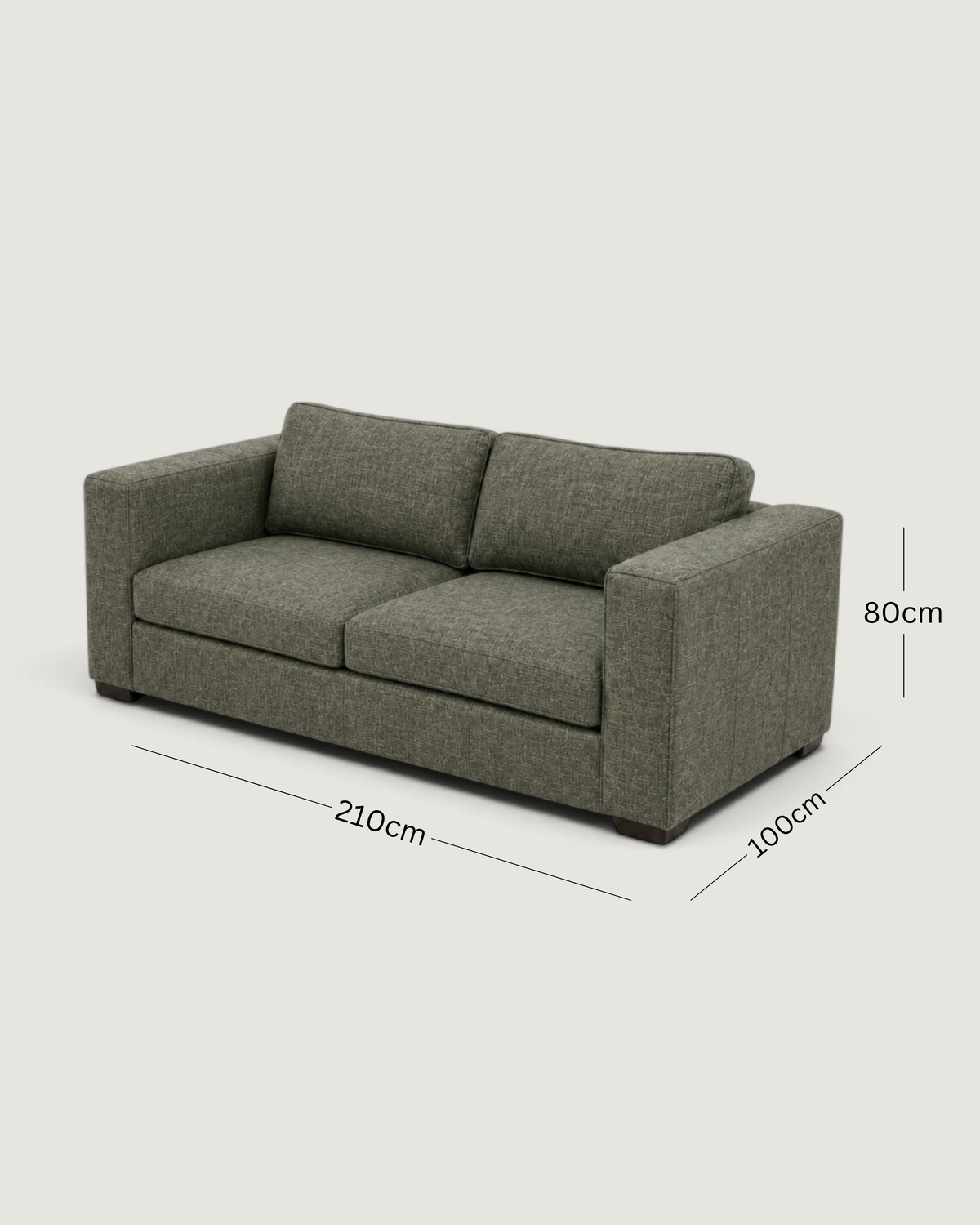 Zuri 3 Seater - Fabric — dimensions