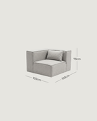 Harvest Left Corner - Fabric — dimensions