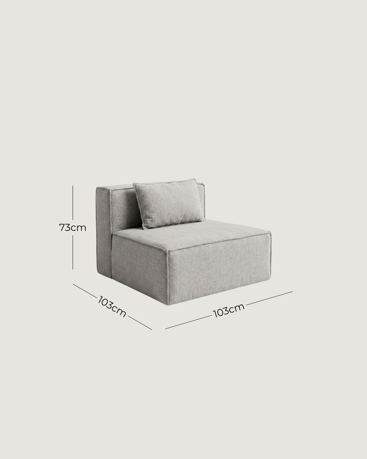 Harvest Single Seat - Fabric — dimensions
