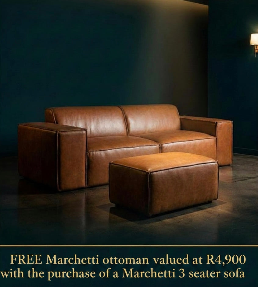 Spitfire Furniture | Marchetti 3 Seater Leather Sofa