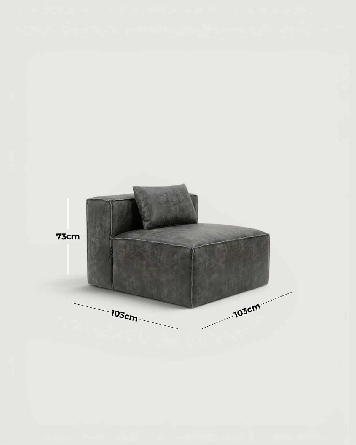 Harvest Single Seat - Leather — dimensions