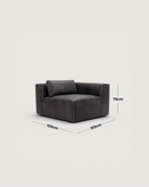 Harvest Right Corner - Leather — dimensions