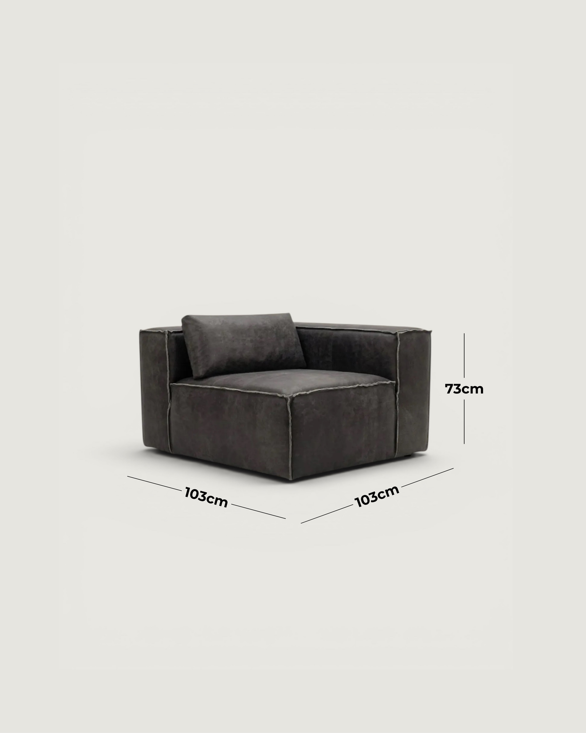 Harvest Right Corner - Leather — dimensions