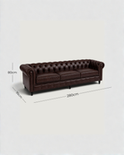 Winchester 4 Seater - Leather — dimensions