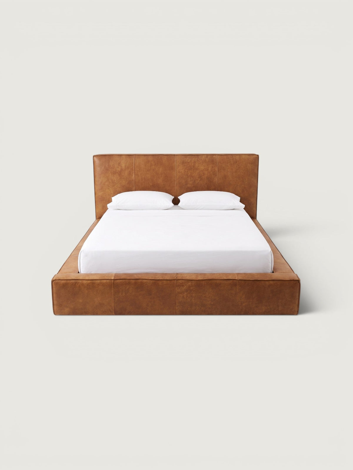 Iris Leather Bedset — front view