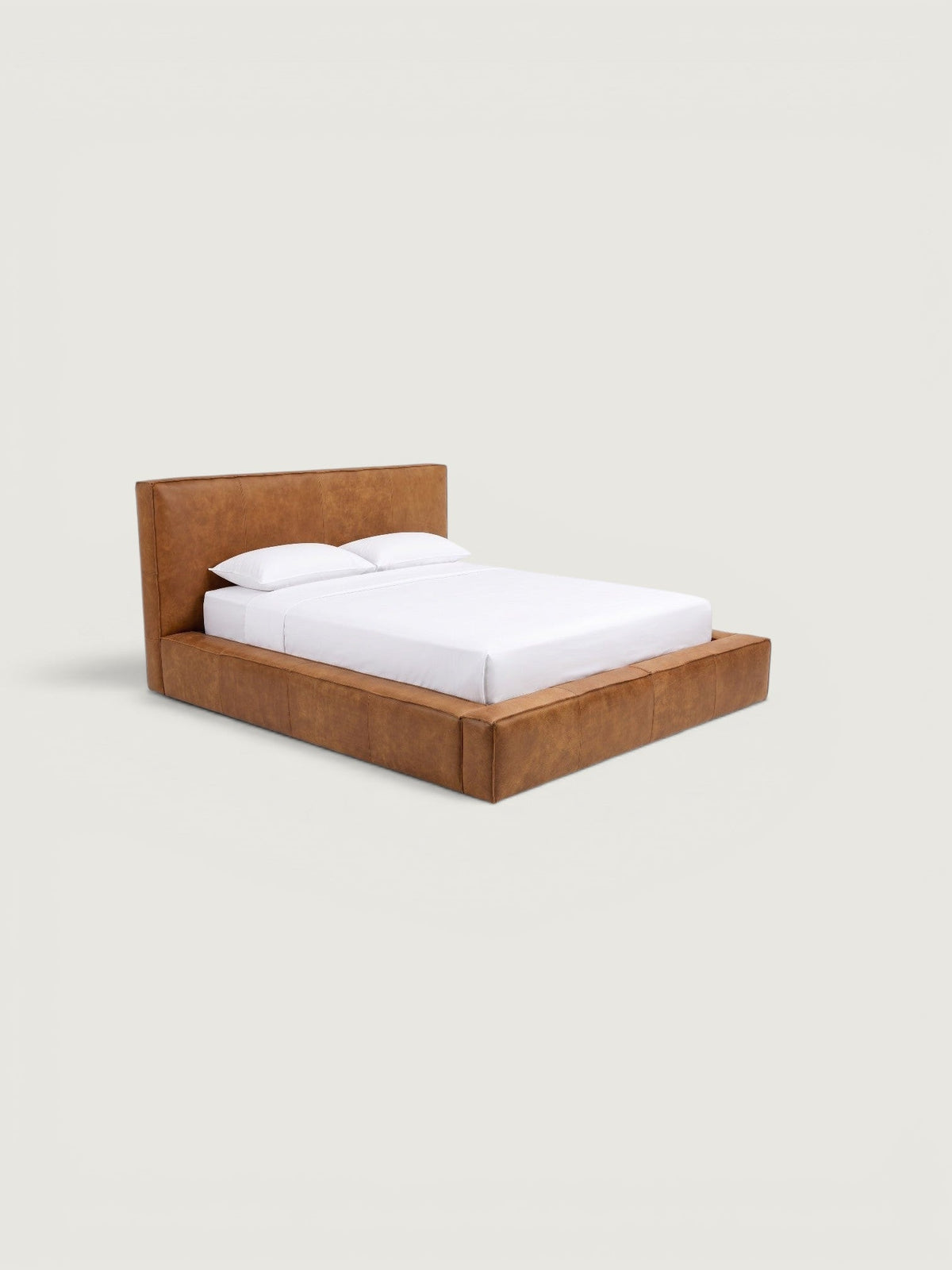 Iris Leather Bedset — angled view
