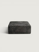 Harvest Ottoman - Leather — front view