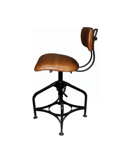 Torledo Adjustable Dining Chair-Leather and Metal