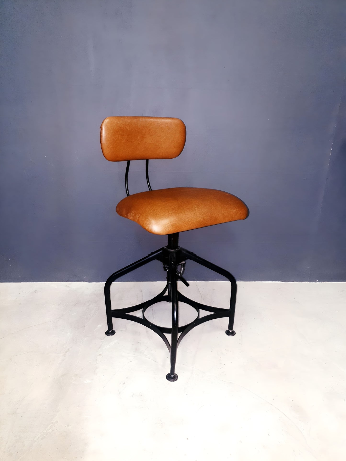 Torledo Adjustable Dining Chair-Leather and Metal