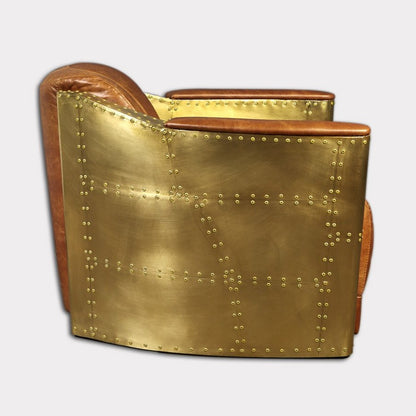 Tomcat Armchair - Brass and Brazilian Leather
