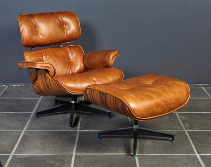Catalina Lounger - Vintage brown Brazilian leather