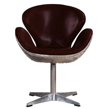 Banshee Reception Chair (Leather and Alum)