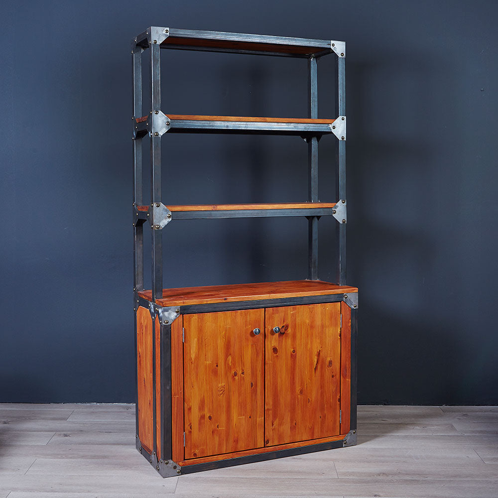 Nomad Bookcase-Wood And Steel