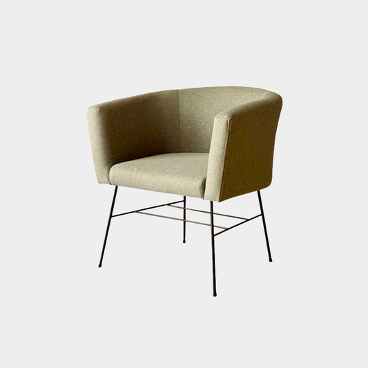 Bedford Occasional chair - Fabric and metal legs