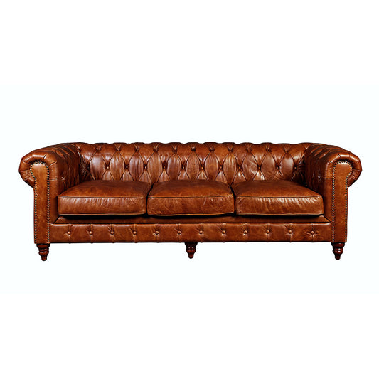 Chesterfield 3 Seater Sofa - Full grain leather