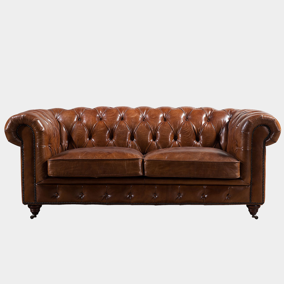 Chesterfield 2 Seater Sofa - Full grain leather