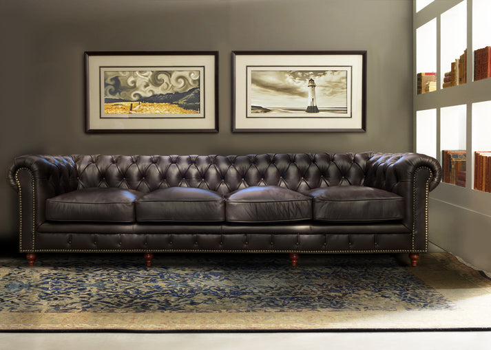 Spitfire Furniture Chesterfield 4 Seater Sofa Full grain leather