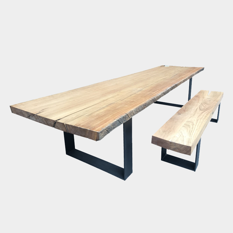 Gumtree Live edge dining table with bench