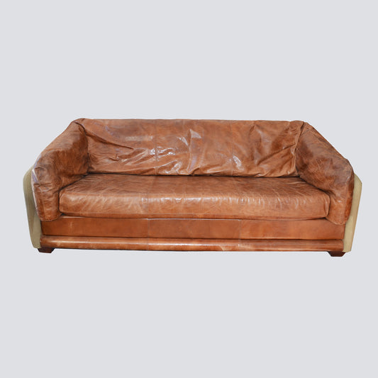 Lockheed 2 Seater Sofa - Brazilian Leather and Canvas