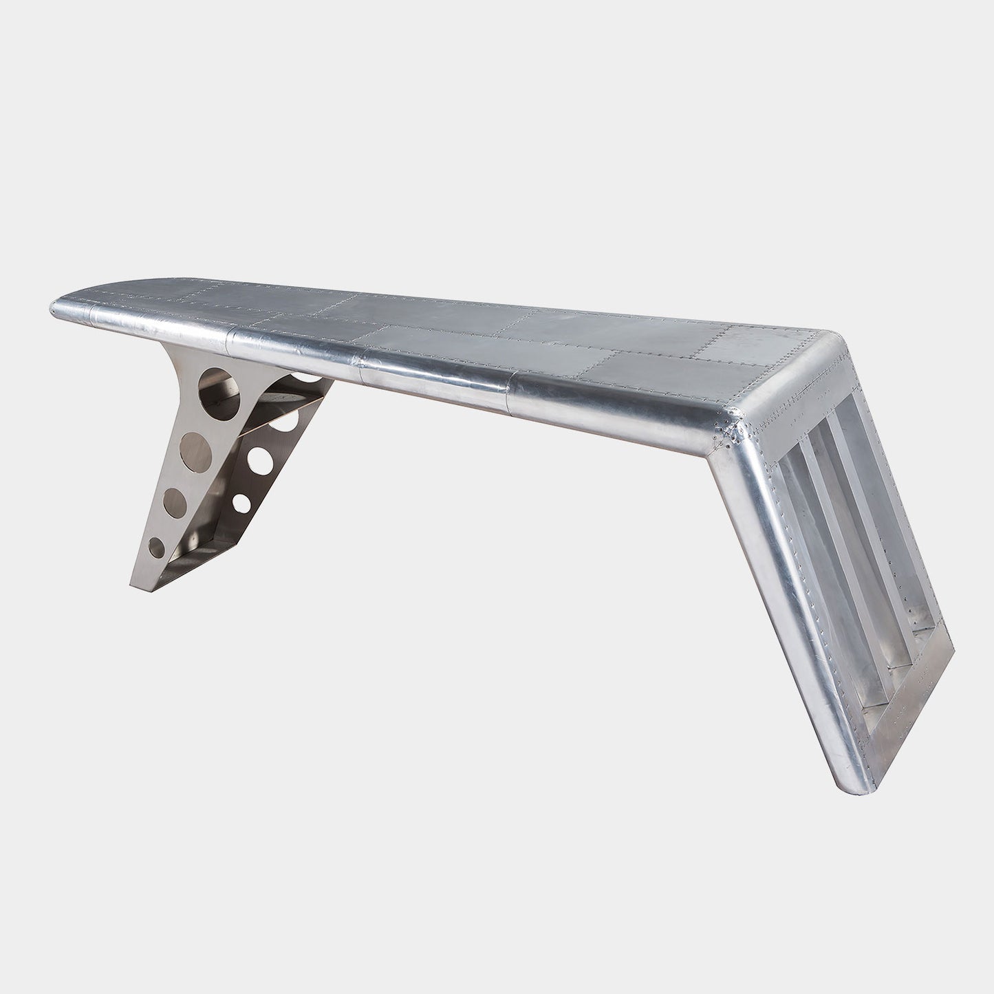 Marauder Wing Desk (large)- Aero-aluminium and stainless steel leg