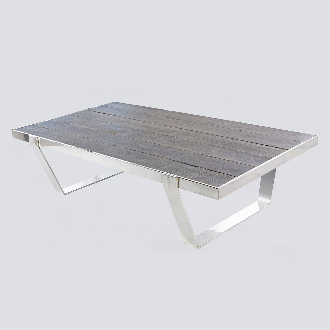 Watou Coffee Table - Stainless Steel & Oak