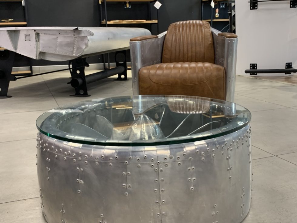 Spitfire Furniture | Bypass Coffee Table - Aero-aluminium and glass