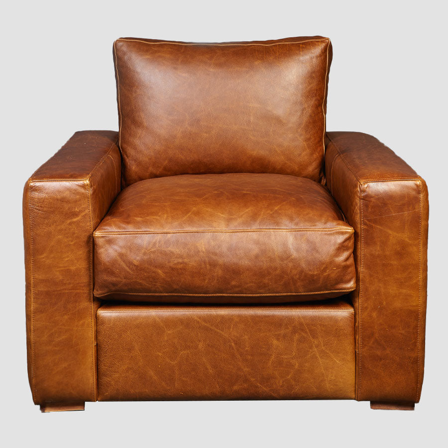 Ventura Armchair- Vintage Brown Leather